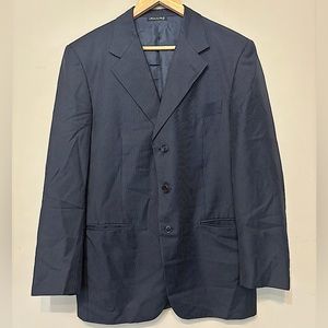 PAL ZILERI Italian Pinstripe Tasmanian Virgin Wool Bemberg Lined Blazer